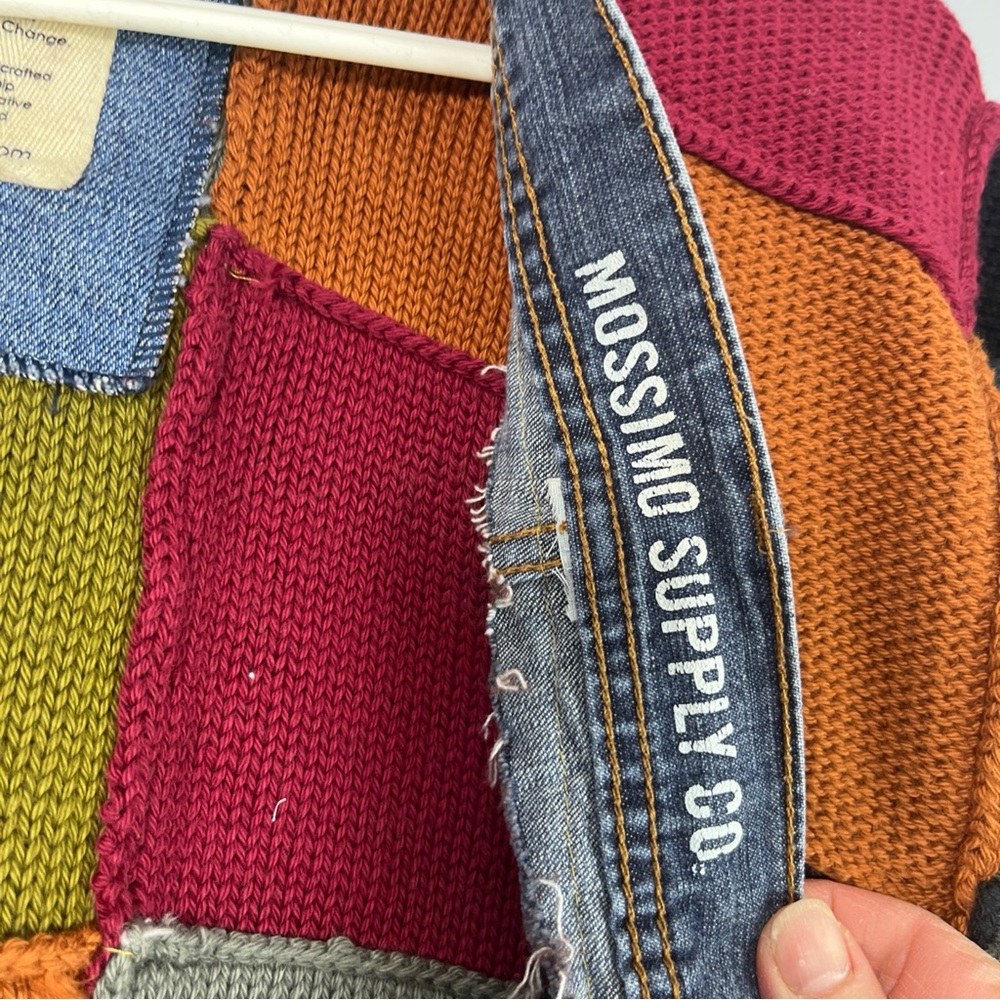 Patchwork Open-Front Cardigan Sweater Jacket - Mu… - image 10